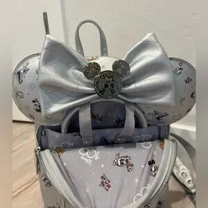 Loungefly Disney 100th Anniversary Mickey & Friends Mini Backpack & Ears Bundle Amazon.com: Minnie & Mickey Loungefly – Mickey & Friends  main image 3